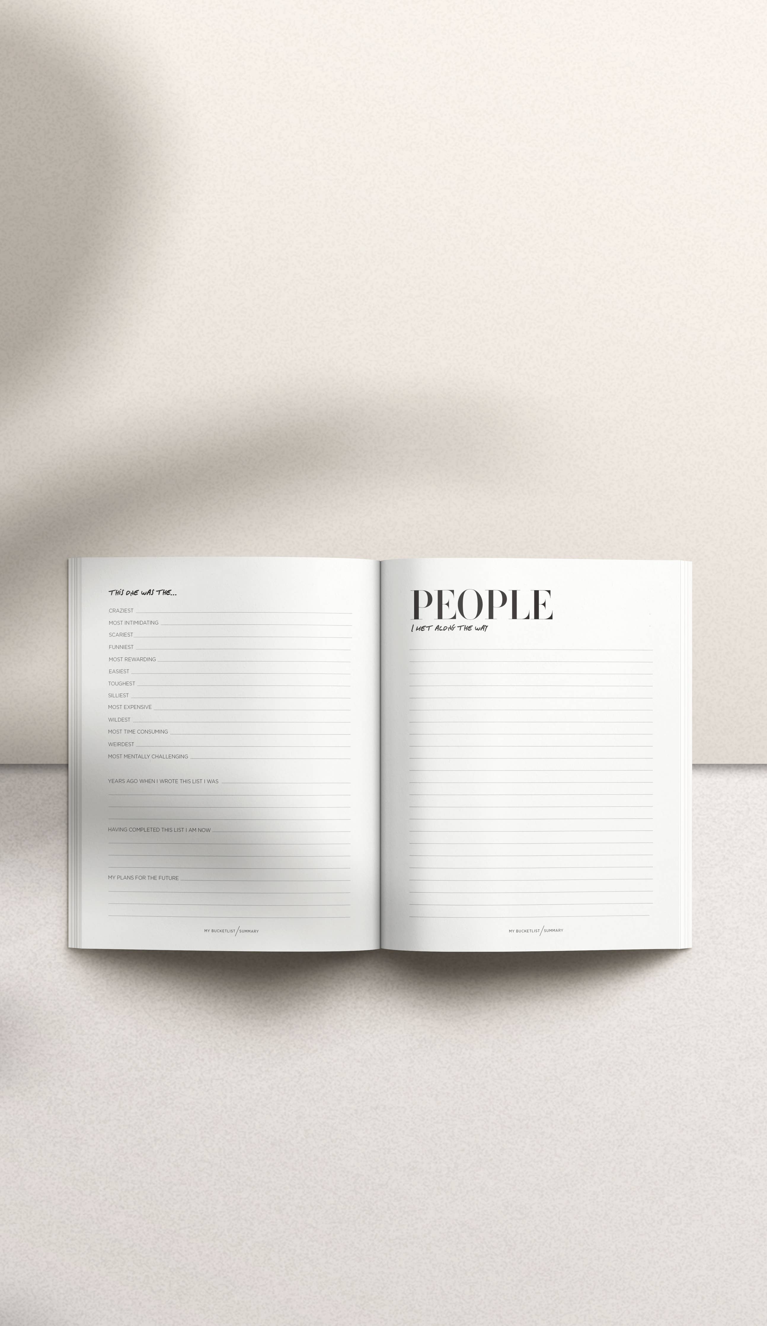 My Bucket List Journal: Beige by Axel & Ash